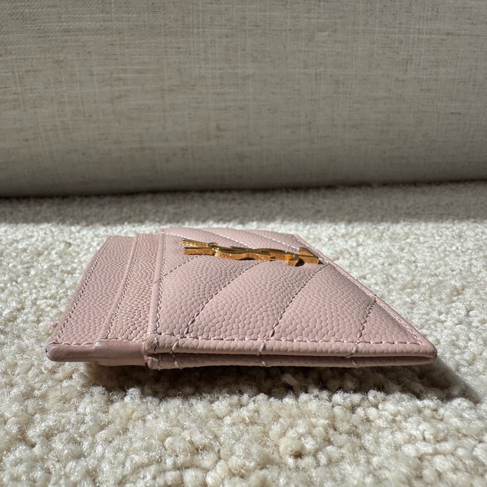 YSL Saint Laurent Cassandre Card Case Holder in Pale Blush | Case grain de Poudr - Picture 5 of 12